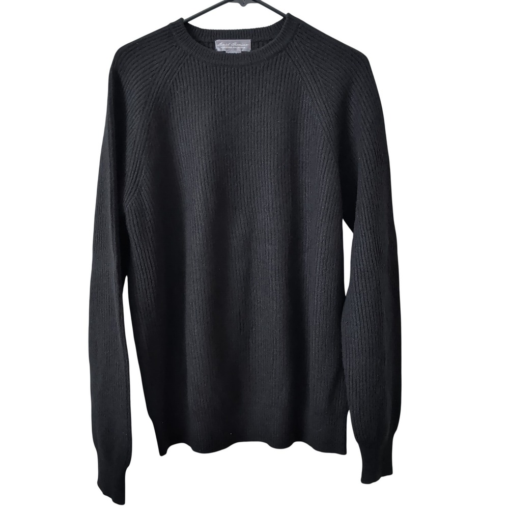 Daniel Cremieux Signature Collection 100% Cashmere Ribbed Sweater Black Mens M